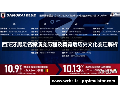 西班牙男足名称演变历程及其背后历史文化变迁解析
